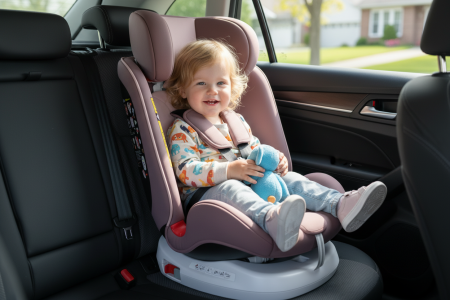 BUF BOOF TWT Plus iSize Autósülés, 360 °-os, 0-36 kg-os forgatással, 40-150 cm, LightPurple [5]