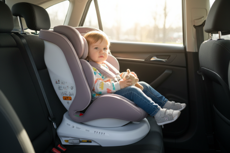 BUF BOOF TWT Plus iSize Autósülés, 360 °-os, 0-36 kg-os forgatással, 40-150 cm, LightRed [3]