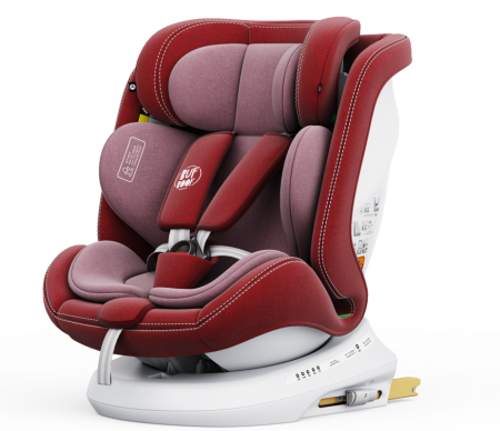 BUF BOOF TWT Plus iSize Autósülés, 360 °-os, 0-36 kg-os forgatással, 40-150 cm, Red [10]