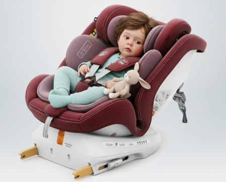 BUF BOOF TWT Plus iSize Autósülés, 360 °-os, 0-36 kg-os forgatással, 40-150 cm, Red [1]