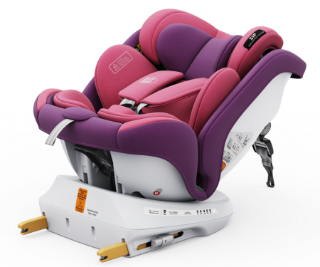 360 fokba elfordítható - BUF BOOF® TWT Plus DELUXE i-Size R129 360°-ban forgatható ISOFIX autósülés 40–150 cm 0–36 kg UnicornPink