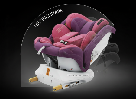 BUF BOOF® TWT Plus DELUXE i-Size R129 360°-ban forgatható ISOFIX autósülés 40–150 cm 0–36 kg UnicornPink [7]