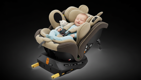 BUF BOOF TWT Plus iSize Autósülés, 360 °-os, 0-36 kg-os forgatással, 40-150 cm, UrsCoffee [3]