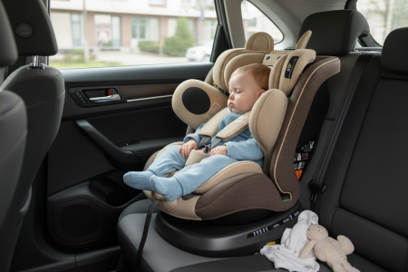 BUF BOOF TWT Plus iSize Autósülés, 360 °-os, 0-36 kg-os forgatással, 40-150 cm, UrsCoffee [8]