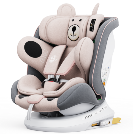 360 fokba elfordítható - BUF BOOF TWT Plus iSize Autósülés, 360 °-os, 0-36 kg-os forgatással, 40-150 cm, UrsPink