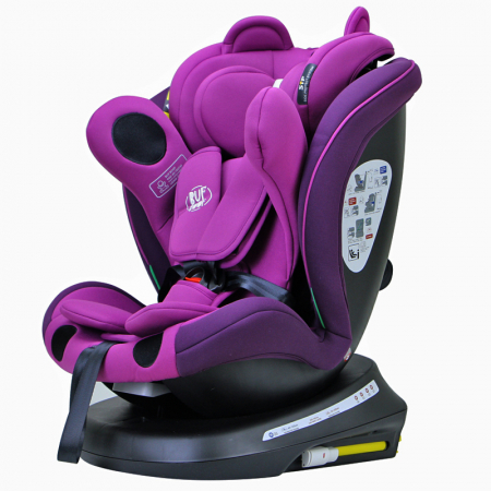 BUF BOOF TWT Plus iSize Autósülés, 360 °-os, 0-36 kg-os forgatással, 40-150 cm, UrsPurple [1]