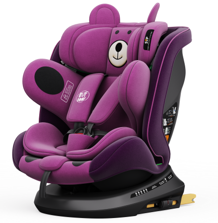 360 fokba elfordítható - BUF BOOF TWT Plus iSize Autósülés, 360 °-os, 0-36 kg-os forgatással, 40-150 cm, UrsPurple
