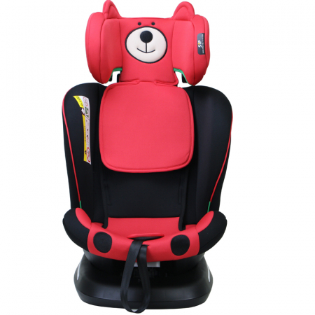 BUF BOOF TWT Plus iSize Autósülés, 360 °-os, 0-36 kg-os forgatással, 40-150 cm, UrsRed [9]
