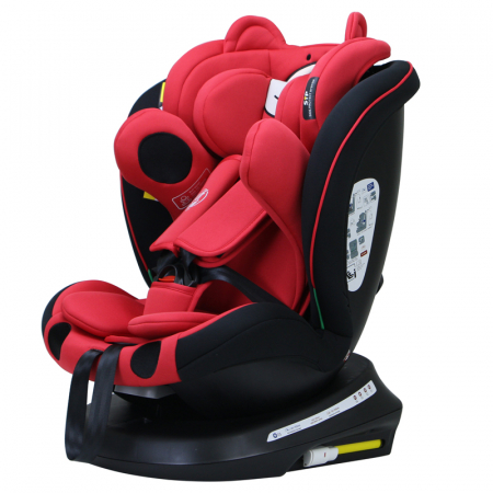 BUF BOOF TWT Plus iSize Autósülés, 360 °-os, 0-36 kg-os forgatással, 40-150 cm, UrsRed [11]