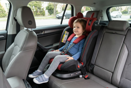 BUF BOOF TWT Plus iSize Autósülés, 360 °-os, 0-36 kg-os forgatással, 40-150 cm, UrsRed [2]