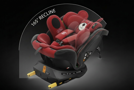 BUF BOOF TWT Plus iSize Autósülés, 360 °-os, 0-36 kg-os forgatással, 40-150 cm, UrsRed [7]