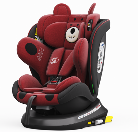 iSize - BUF BOOF TWT Plus iSize Autósülés, 360 °-os, 0-36 kg-os forgatással, 40-150 cm, UrsRed