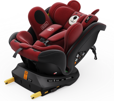 BUF BOOF TWT Plus iSize Autósülés, 360 °-os, 0-36 kg-os forgatással, 40-150 cm, UrsRed [9]