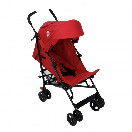 Könnyű sport babakocsi S120 BUF BOOF  piros, 0–36 hónapos korig – 180 fokban dönthető háttámlával [1]