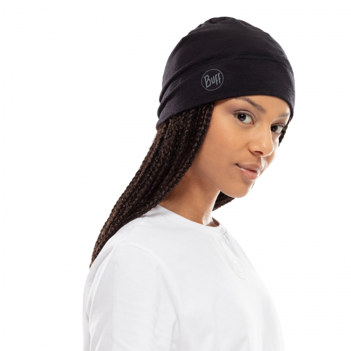 Caciula merino lightweight SOLID black [2]