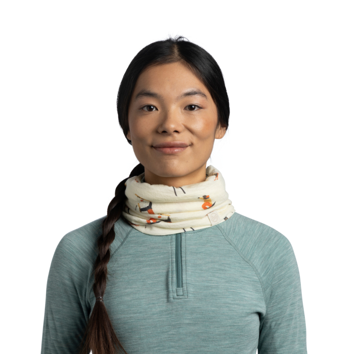 Light Weight merino wool prints TINSU Ecru [3]