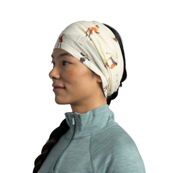 Light Weight merino wool prints TINSU Ecru [4]