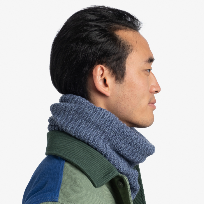 Neckwarmer crosetat cu polar - VAED Dusty blue [4]