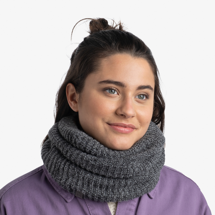 Neckwarmer crosetat cu polar - VAED Grey Heather [2]
