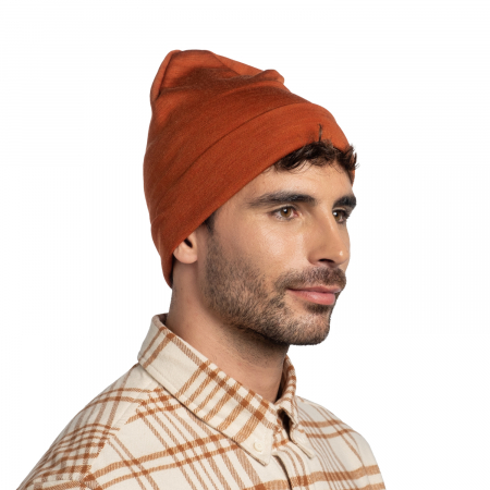 Merino WOOL - Caciula heavyweight Solid cinnamon