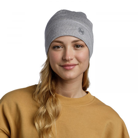 Merino WOOL - Caciula merino lightweight SOLID light grey