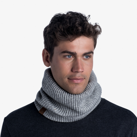 Neckwarmer knitted fleece LYNE Light Grey [1]