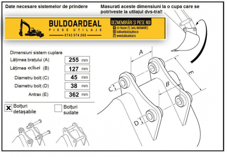 Cupa Taluz CASE 580 - 1500mm [6]