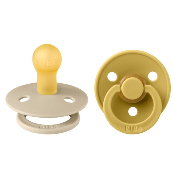 BIBS - Set 2 suzete Colour Latex, tetina rotunda, 0 luni + [2]