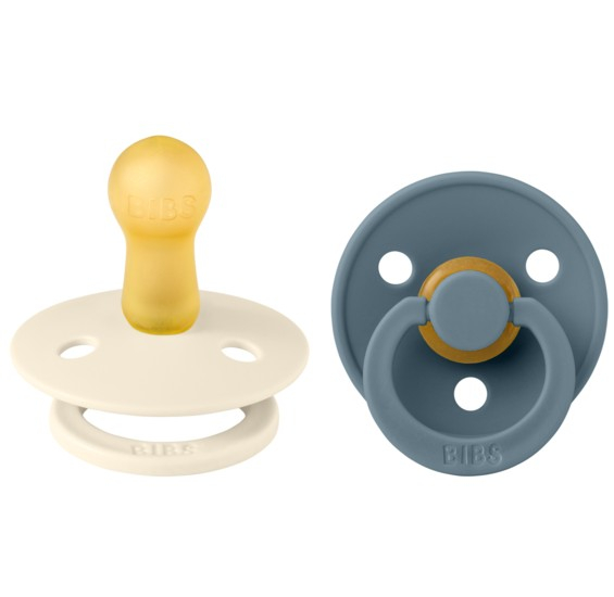 BIBS - Set 2 suzete Colour Latex, tetina rotunda, 6 luni + [2]