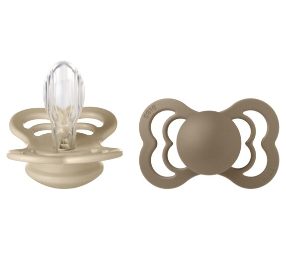 BIBS - Set 2 suzete Supreme Silicon, tetina simetrica, 6 luni + [2]