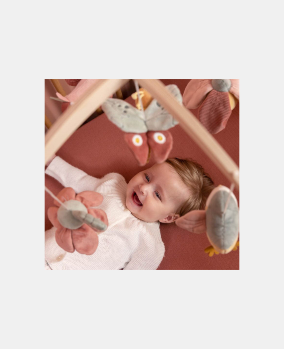 Carusel muzical cu brat din lemn – Flowers & Butterflies [2]