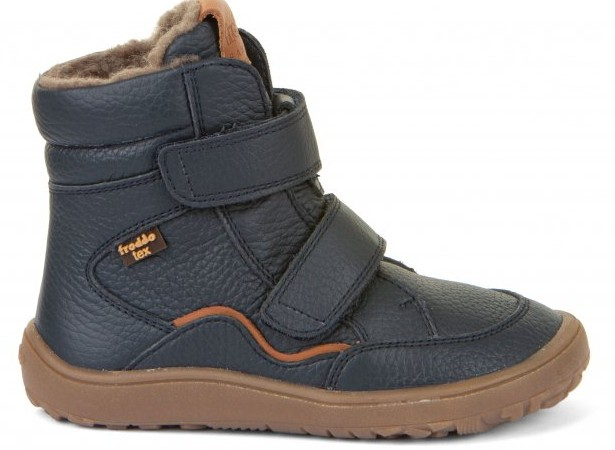 Cizme Froddo barefoot impermeabile piele naturală căptuşite lână naturală Dark Blue [2]