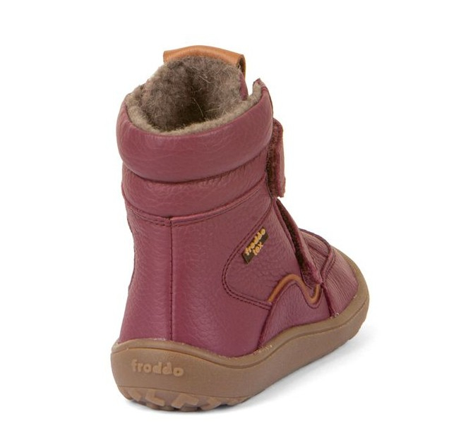 Cizme Froddo copii barefoot impermeabile piele naturală căptuşite lână naturală Bordeaux [3]