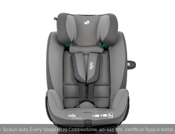 Joie - Scaun auto Every Stage R129 Cobblestone, 40-145 cm, certificat R129 si testat ADAC [5]