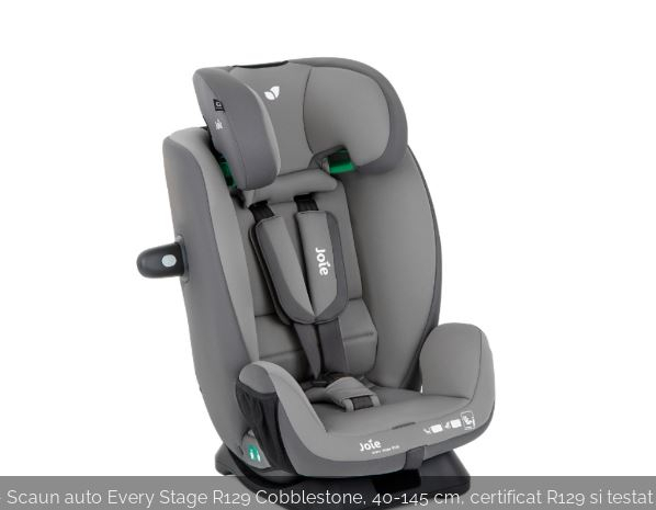 Joie - Scaun auto Every Stage R129 Cobblestone, 40-145 cm, certificat R129 si testat ADAC [4]