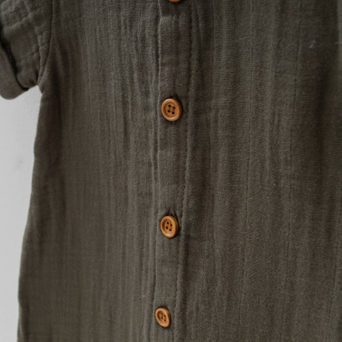 Overall Muselina Bebe Scurt Army [4]
