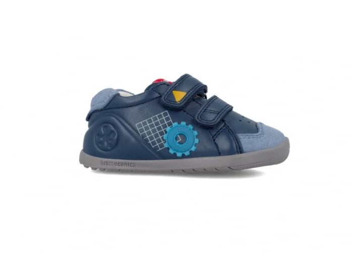 Pantofi copii baieti calapod lat din piele Biomecanics, Albastru - 241161-A183 [3]
