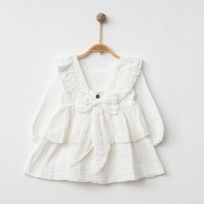 Rochie Fete Muselina Funda Alba [2]