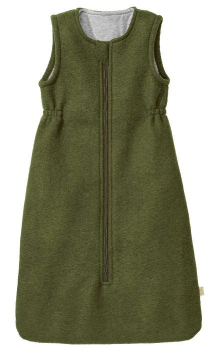 Sac de dormit fără mâneci din lână fiartă - Olive [1]