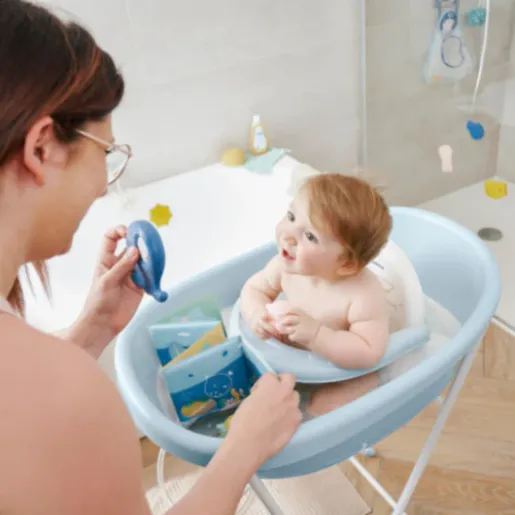 Badabulle - Set cadita in forma de balena, suport si furtun de scurgere [3]