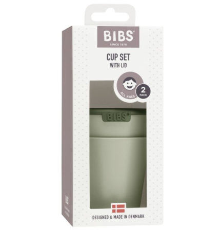 BIBS - Set 2 pahare pentru bebe, Sage [1]