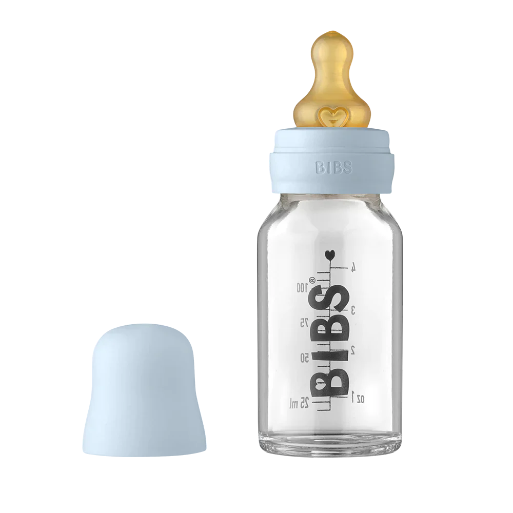 Biberoane & Accesorii - BIBS - Set complet biberon din sticla anticolici, 110 ml