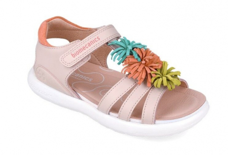 Primii pasi - Biomecanics sandale fete Napa Cotton 252242-A779