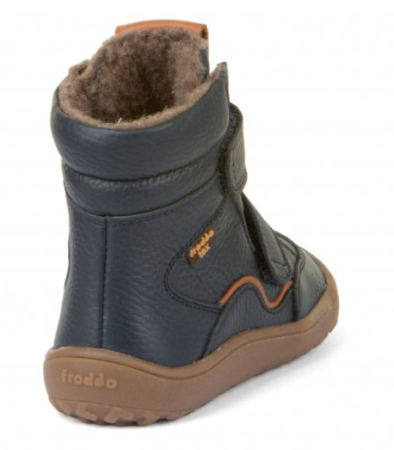 Cizme Froddo barefoot impermeabile piele naturală căptuşite lână naturală Dark Blue [4]