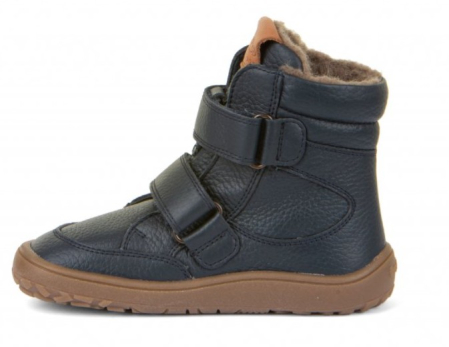 Cizme Froddo barefoot impermeabile piele naturală căptuşite lână naturală Dark Blue [2]