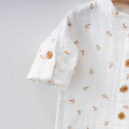 Costum Bebe Fetite Muselina Flori [1]