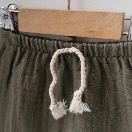 Costumas Bebe Baieti si Copii Muselina Alb-Verde Army [3]