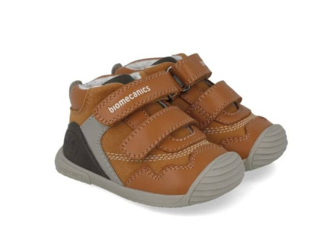 INCALTAMINTE IARNA - Ghete copii baieti din piele imblanite Maro 251125-C087FB