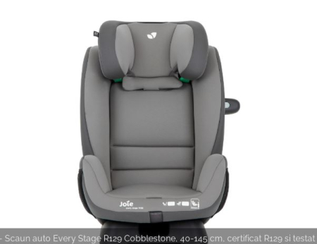Joie - Scaun auto Every Stage R129 Cobblestone, 40-145 cm, certificat R129 si testat ADAC [6]
