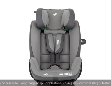 Joie - Scaun auto Every Stage R129 Cobblestone, 40-145 cm, certificat R129 si testat ADAC [4]